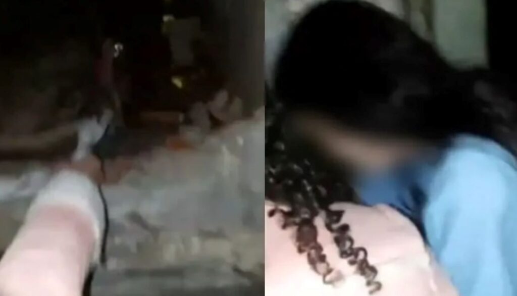 Três adolescentes, com idades entre 14 e 17 anos, gravaram o momento