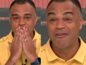 Denilson vai às lágrimas em programa ao vivo ao falar da sobrinha: “Ela amava ver o titio na TV”