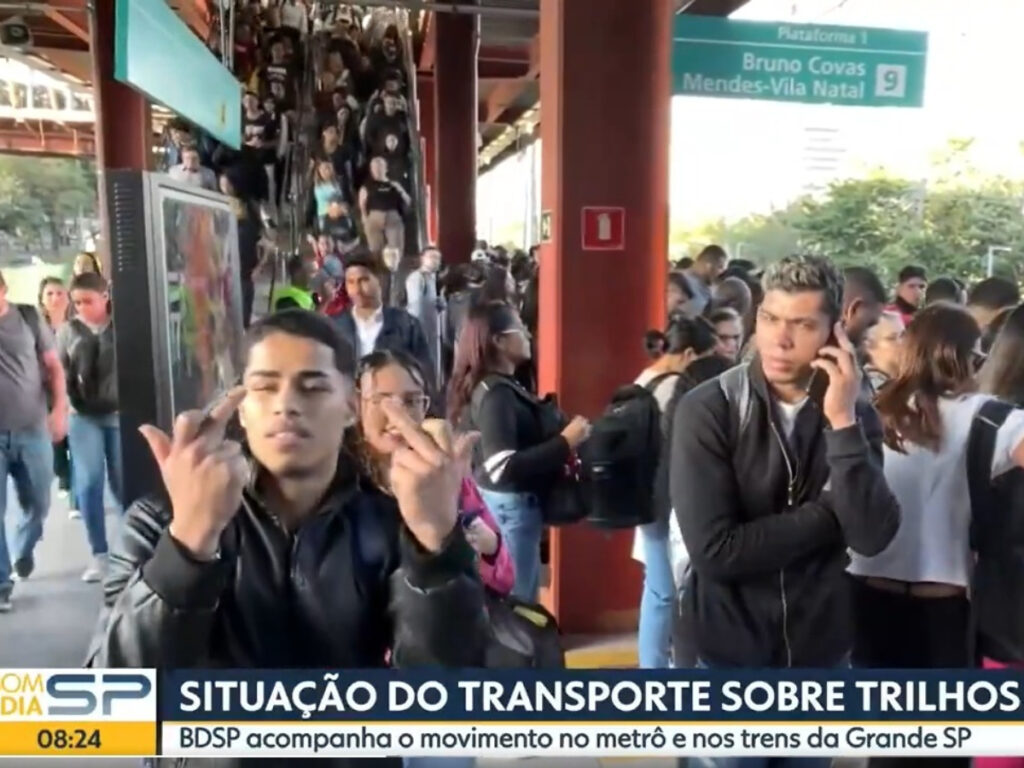 ASSISTA: Homem interrompe repórter e xinga a Globo de “lixo” ao vivo