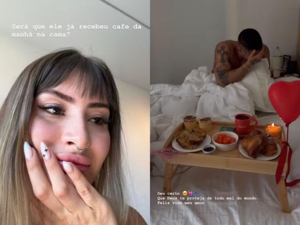 Filipe Ret ganha café da manhã na cama e se emociona: assista