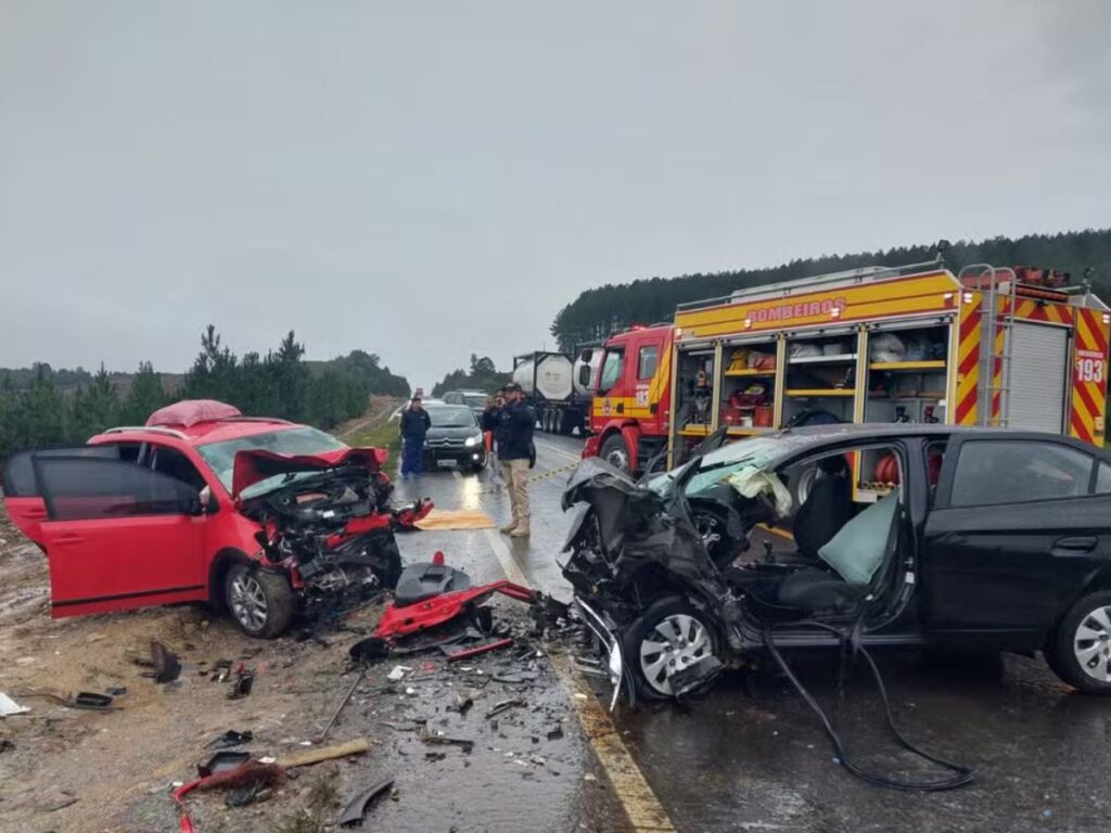 Mãe e filho morrem em acidente de carro na Serra Catarinense