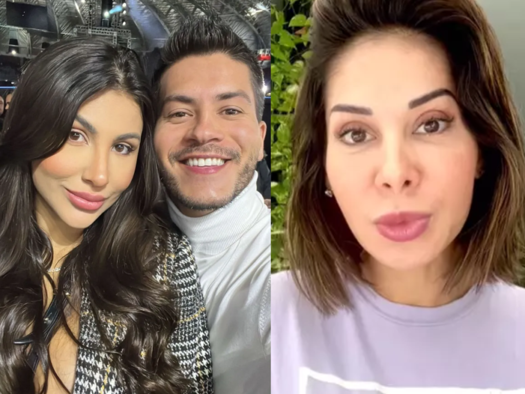Arthur Aguiar, sua namorada e Maíra Cardi (Foto Reprodução Instagram)