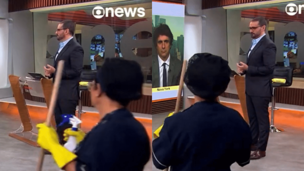 Demitida? Saiba o que aconteceu com faxineira que ‘invadiu’ GloboNews
