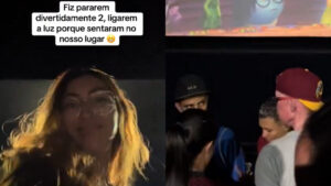 Influencer interrompe sessão de “Divertida Mente 2”