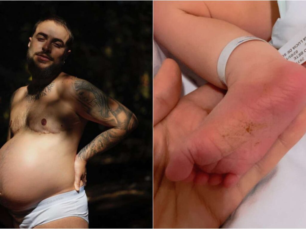 Pai trans é alvo de transfobia ao mostrar barriga pós-parto