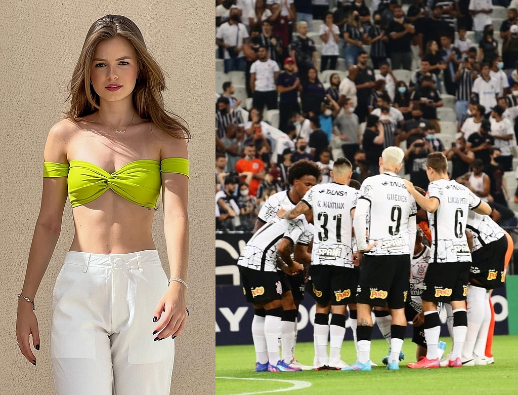Influenciadora E Time Do Corinthias (foto Reprodução Redes Sociais)