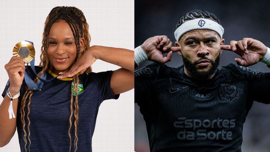 Rebeca Andrade E Memphis Depay (foto Reprodução Redes Sociais)