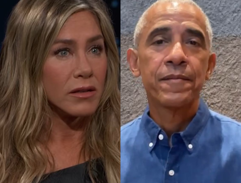 Jennifer Aniston e Barack Obama (Foto Reprodução Redes Sociais)