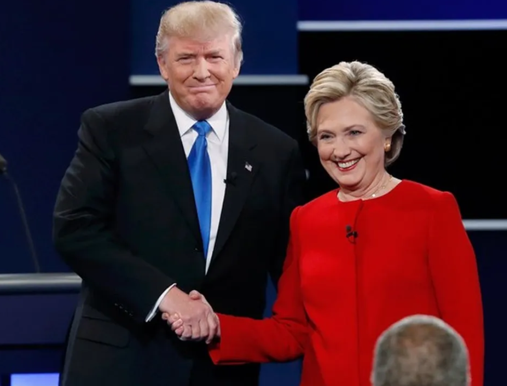 Hillary Clinton E Trump (foto Reprodução Redes Sociais)