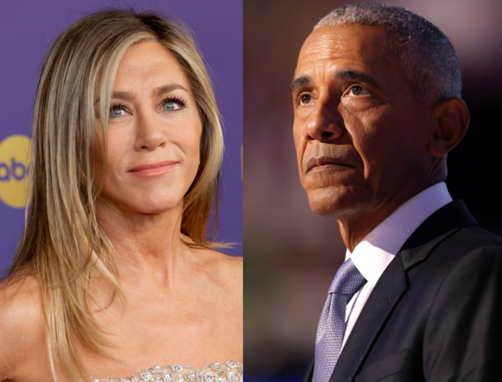 Jennifer Aniston E Barack Obama (foto Reprodução Redes Sociais)
