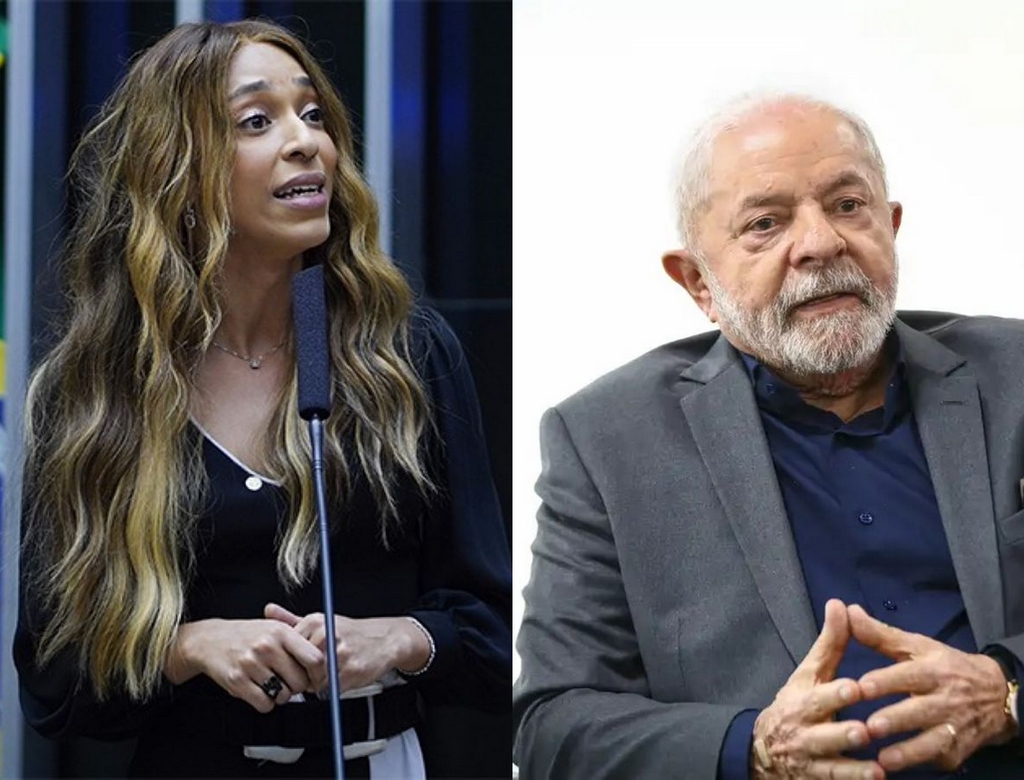 Erika Hilton e Lula (foto Reprodução Redes Sociais)