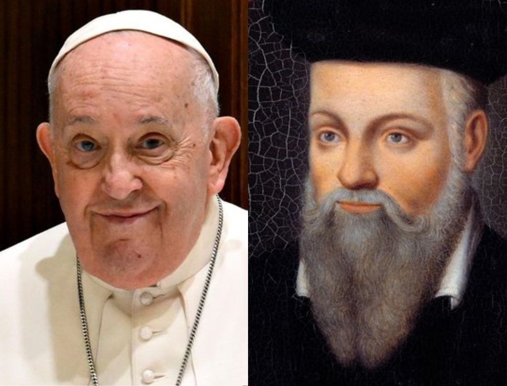 Papa Francisco E Nostradamus (foto Reprodução Redes Sociais)