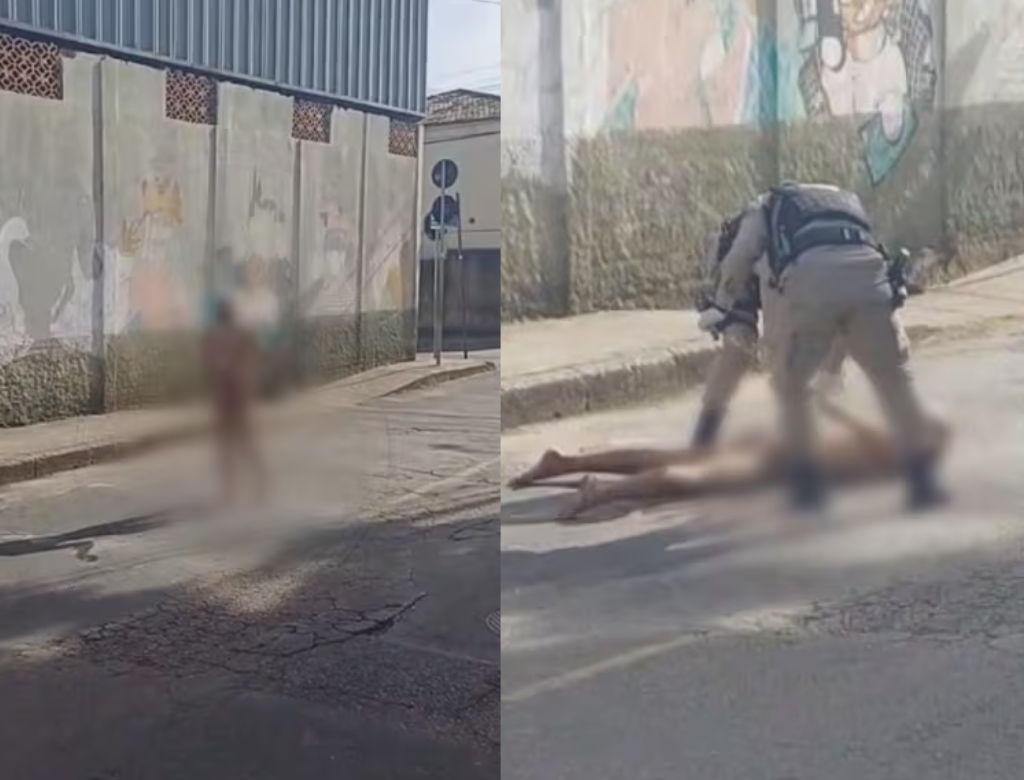 Jovem mata o pai a facadas e sai pelado pelas ruas de Belo Horizonte (Foto Reprodução Redes Sociais)