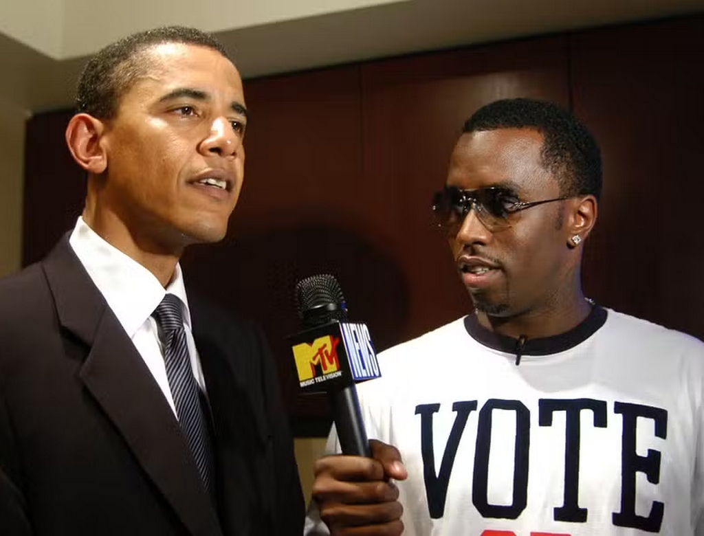 Obama e Diddy (foto Getty Images)