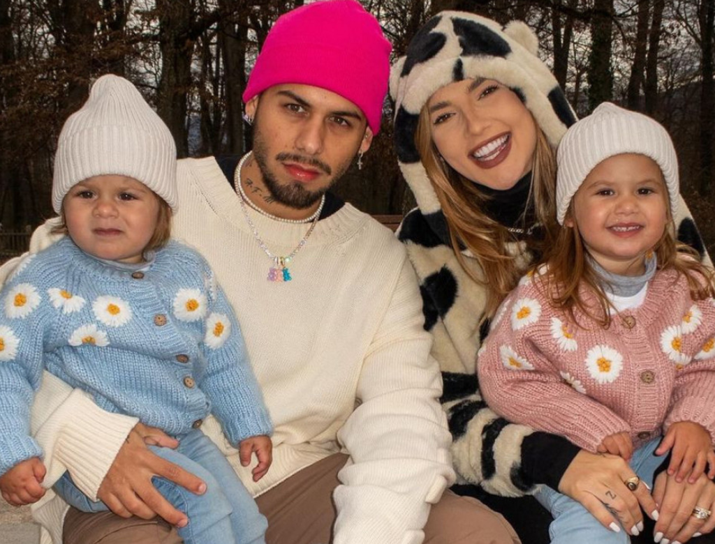 Virginia, Zé Felipe E Filhas (foto Reprodução Redes Sociais)