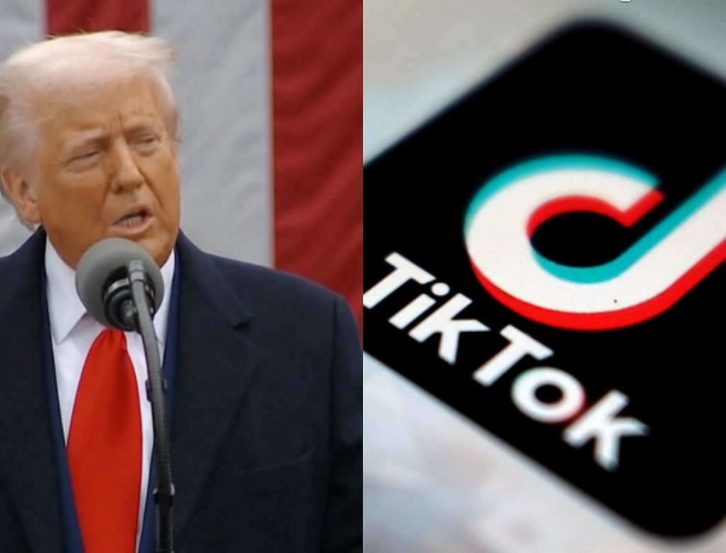 Trump e Tiktok (foto Reprodução Redes Sociais)