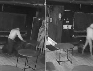 De moletom e calcinha, homem invade e furta bar em SP; veja vídeo
