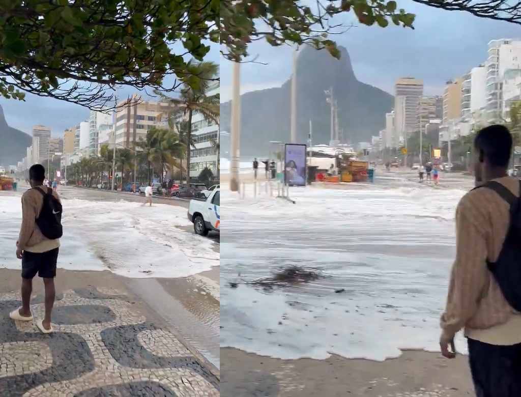 Ressaca no Rio de Janeiro (Foto Reprodução Redes Sociais)