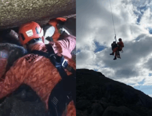 VEJA VÍDEO: Turista é resgatado após cair em fenda na Pedra do Sino no RJ