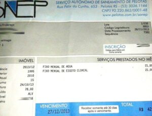 Mudança! Conta de água terá código de barras separado para taxa do lixo