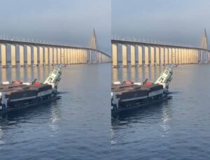 Rebocador naufraga próximo à ponte Rio Negro; veja vídeo