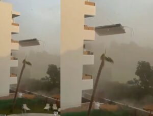 Calor extremo causa tempestades de areia em praia deixa banhistas à deriva; veja vídeo