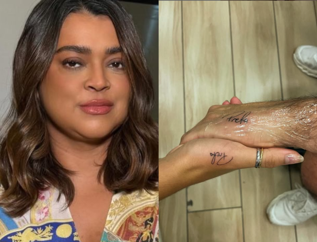 Francisco Gil e Flor Gil tatuam nome de Preta Gil em homenagem à cantora