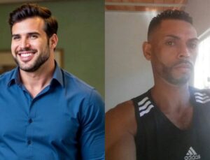 René da Silva Nogueira Junior e gari (Foto Reprodução Redes Sociais)