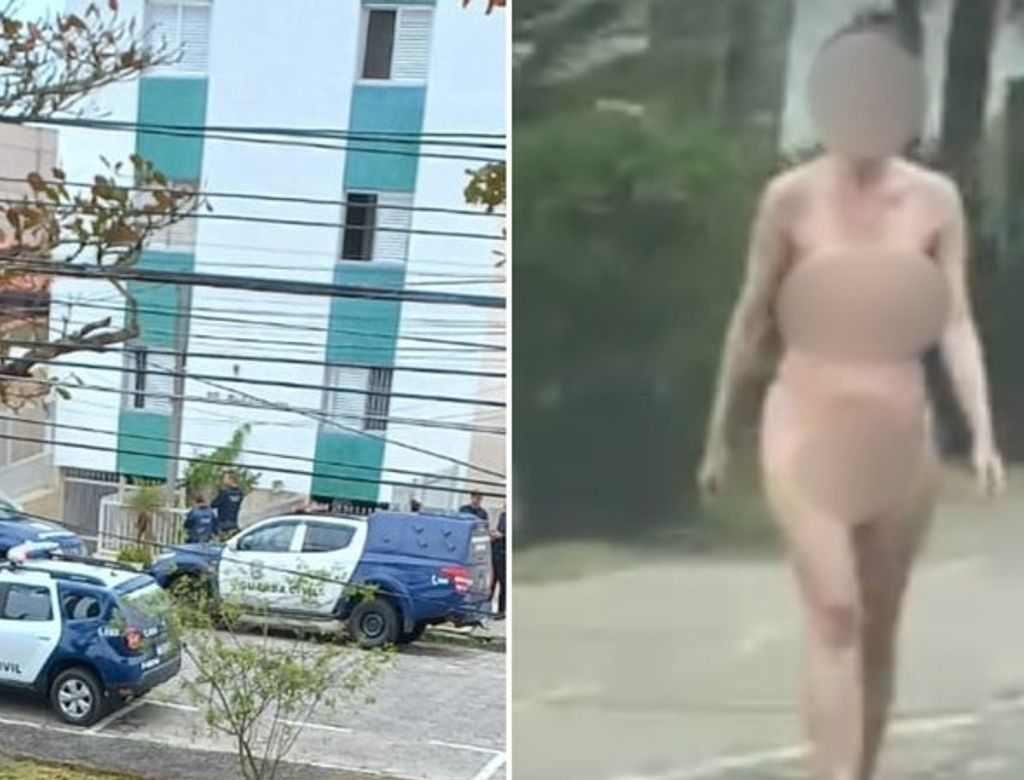 VÍDEO: Mulher nua é pega na praia e confessa ter matado o próprio pai