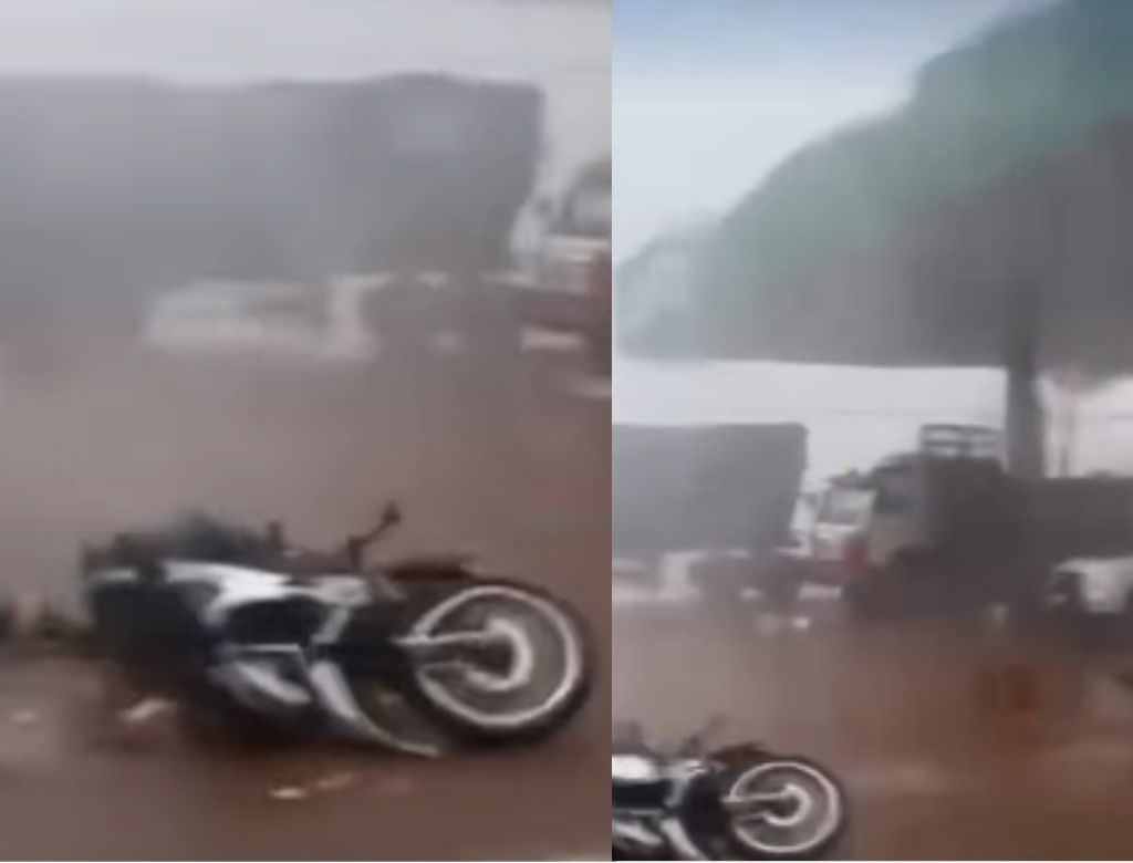 Destruição deixada por temporal (Foto: reprodução Instagram)