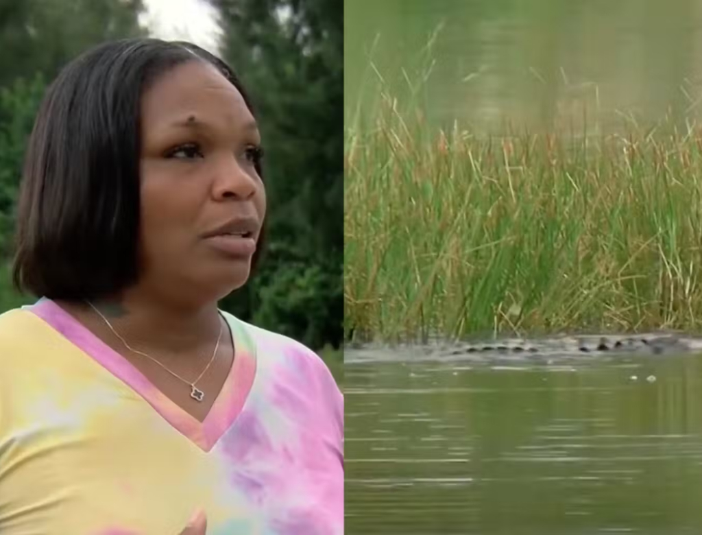 Mulher salva criança de crocodilo (Foto: Reprodução)