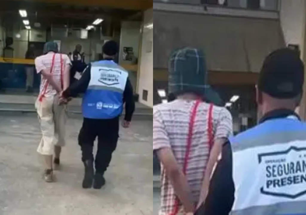 Homem vestido de Chaves é preso (Foto: Reprodução)