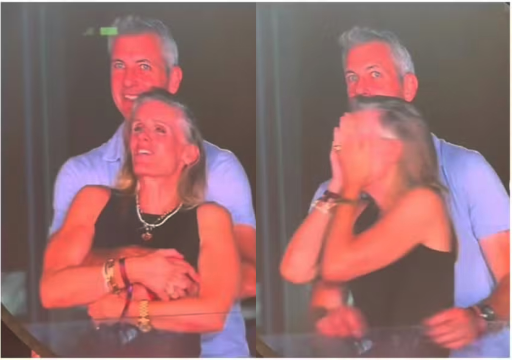 CEO e diretora de RH em show do Coldplay (Foto: Reprodução)