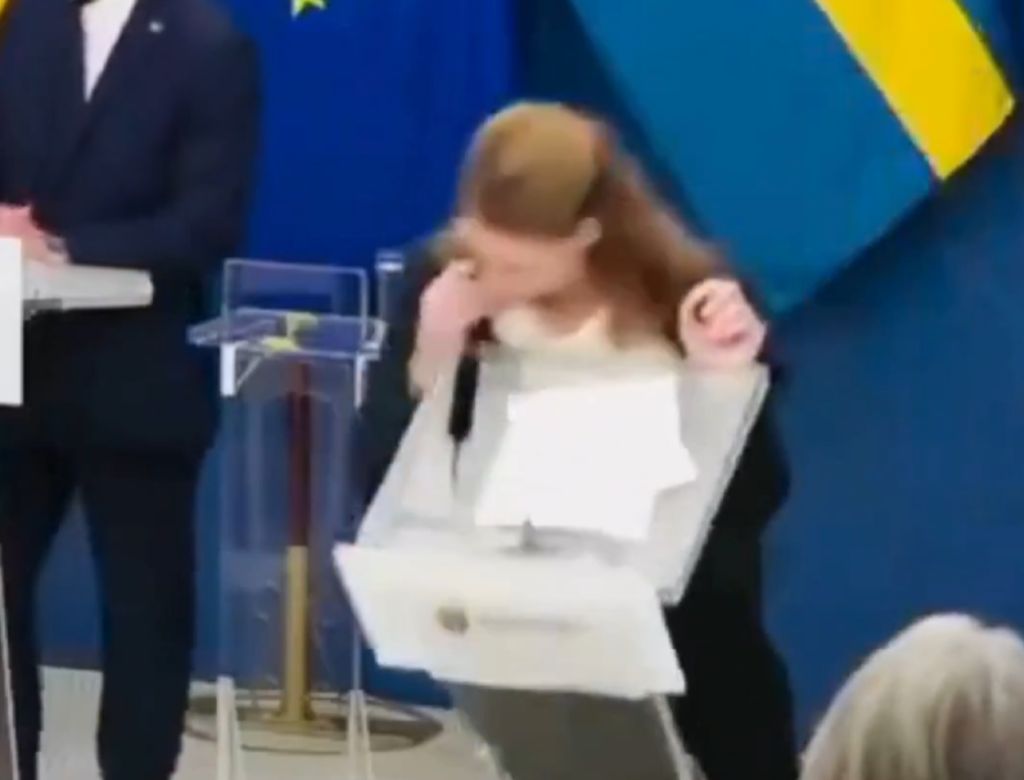 Ministra da Saúde desmaiando (Foto: reprodução X)