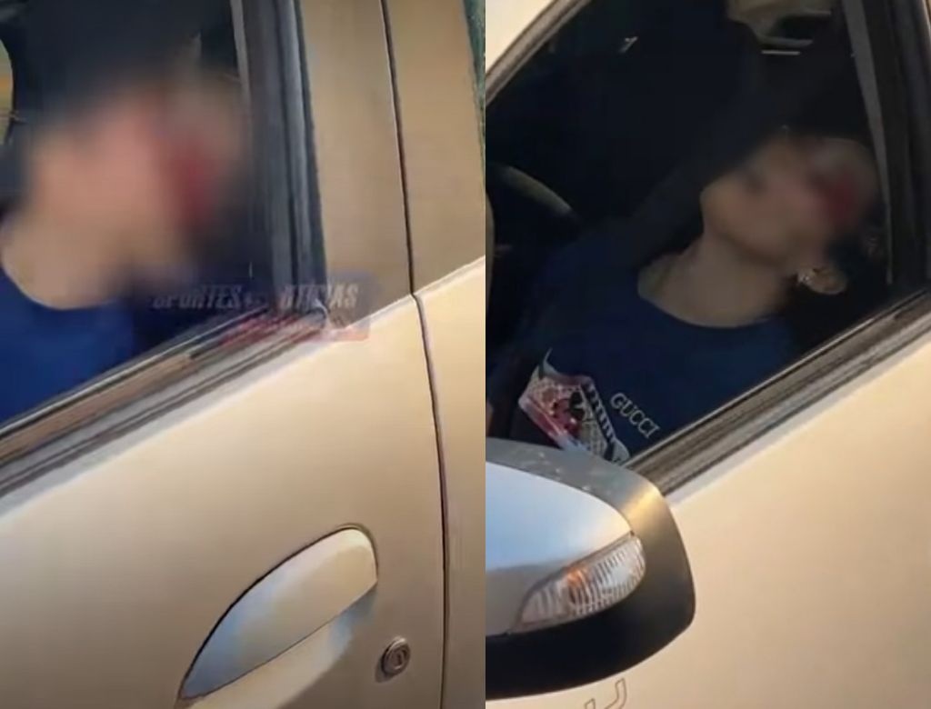 Mulher assassinada dentro do carro (Foto: reprodução Redes Sociais)
