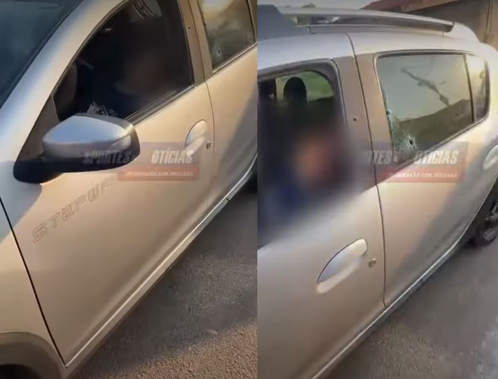 Mulher assassinada dentro do carro (Foto: reprodução Redes Sociais)