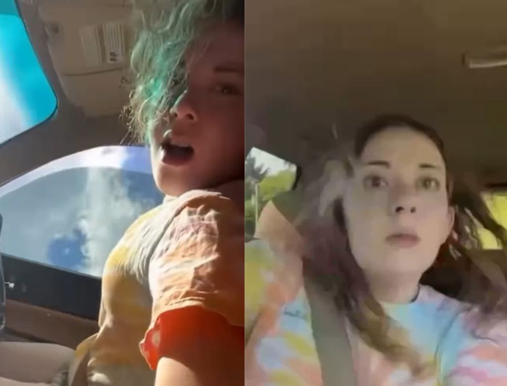 Mulher capota o carro enquanto grava vídeo (Foto: Reprodução Instagram