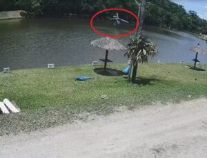 Helicóptero cai em pesqueiro no interior de São Paulo; veja VÍDEO