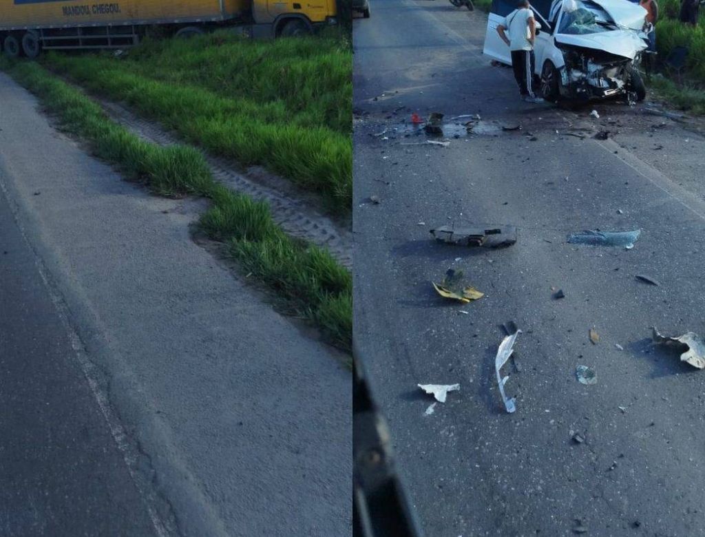 Caminhão dos Correios colide com carro e deixa um morto; VEJA VÍDEO!
