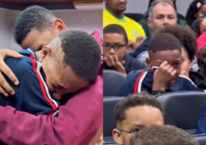 Alunos em momento de perdão (Foto: Reprodução)