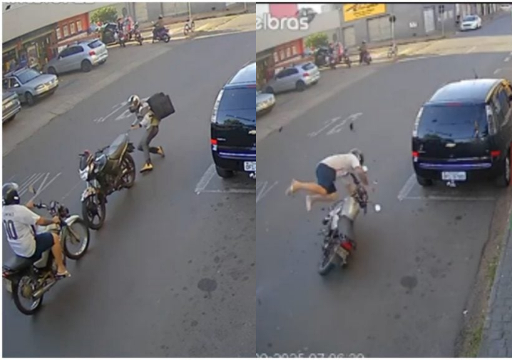 Homem joga moto contra irmão (Foto; Reprodução)