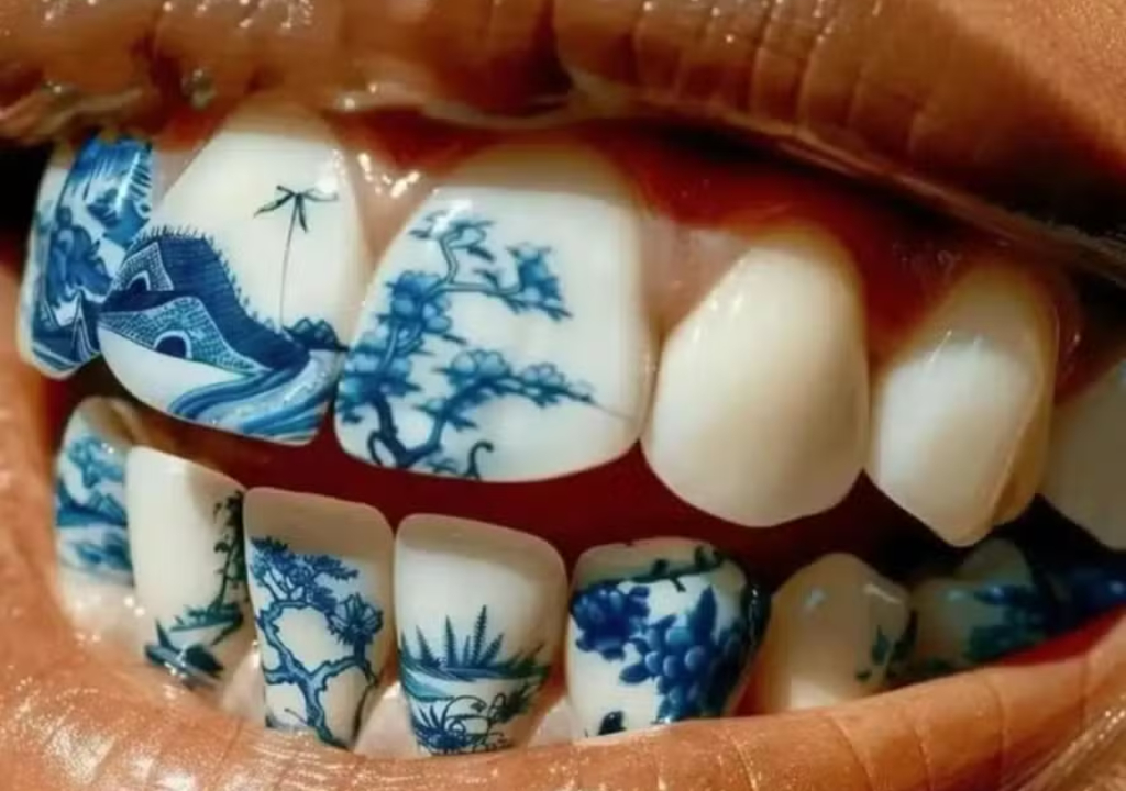 Tatuagem nos dentes (Foto: Reprodução)