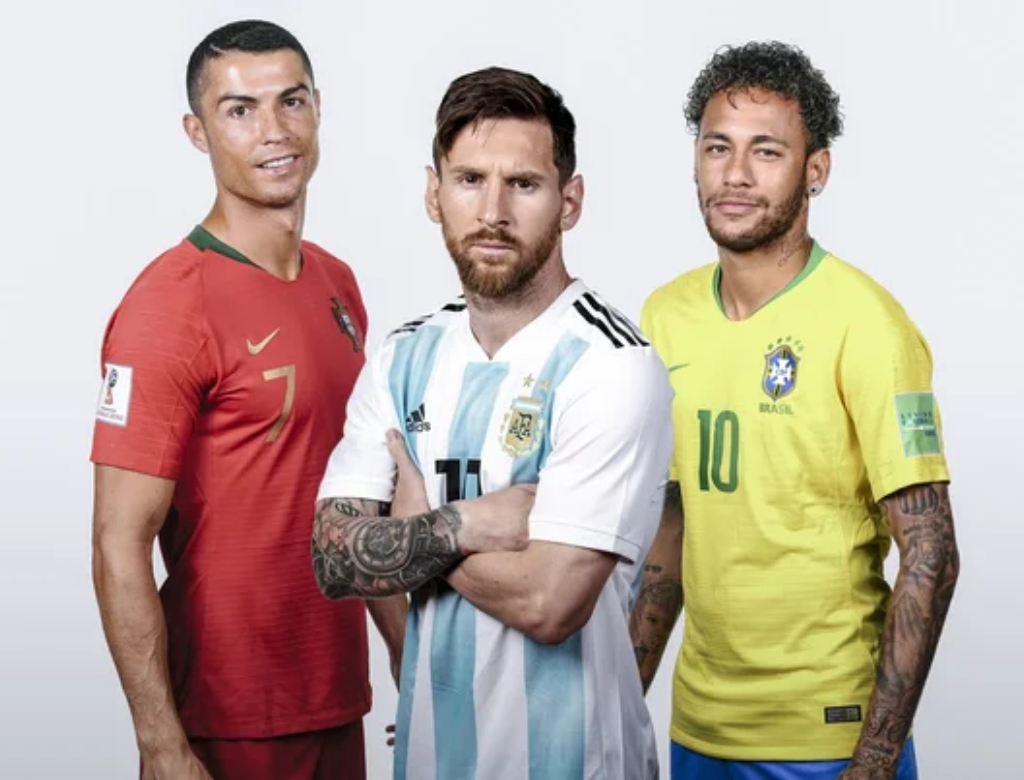 CR7, Messi e Neymar (Foto: Reprodução)