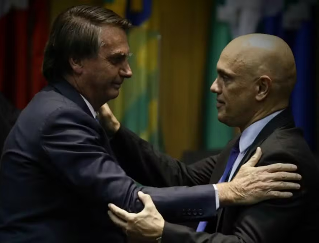 Jair Bolsonaro e Alexandre de Moraes (Foto: Reprodução)