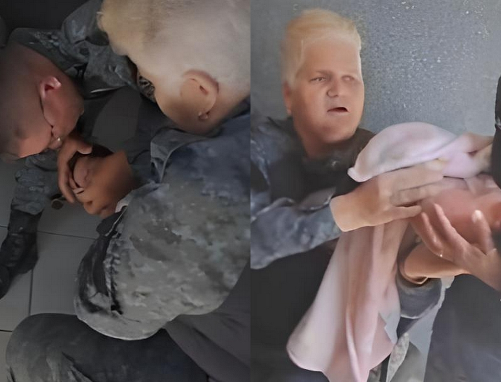 Policiais salvam bebê de apenas sete dias de vida engasgada; veja VÍDEO