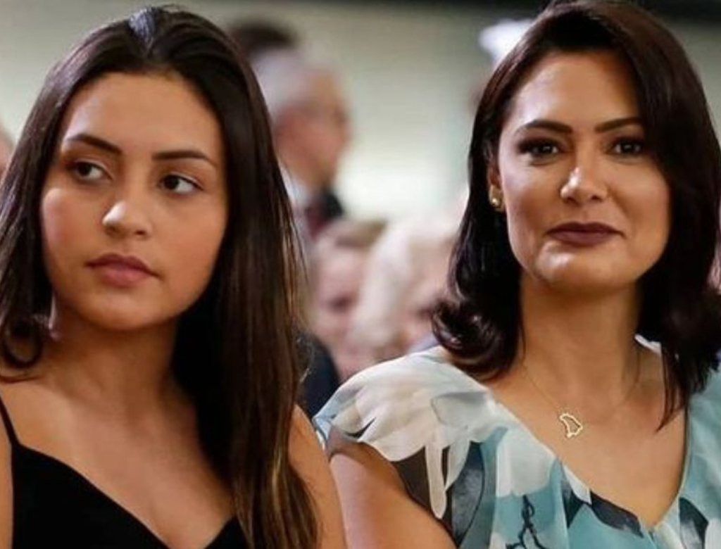 Letícia Firmo e Michelle Bolsonaro (Foto: Reprodução)