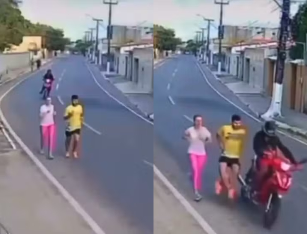 Corredor é atropelado (Foto: Reprodução)