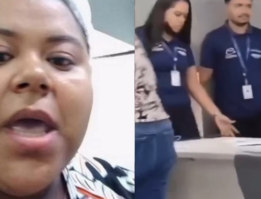 Mulher se revolta com falta de luz e quebra equipamentos em agência de energia; veja VÍDEO