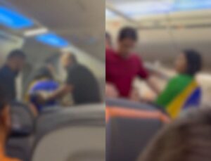 VÍDEO: Passageira se recusa a viajar com petistas e acaba expulsa de avião