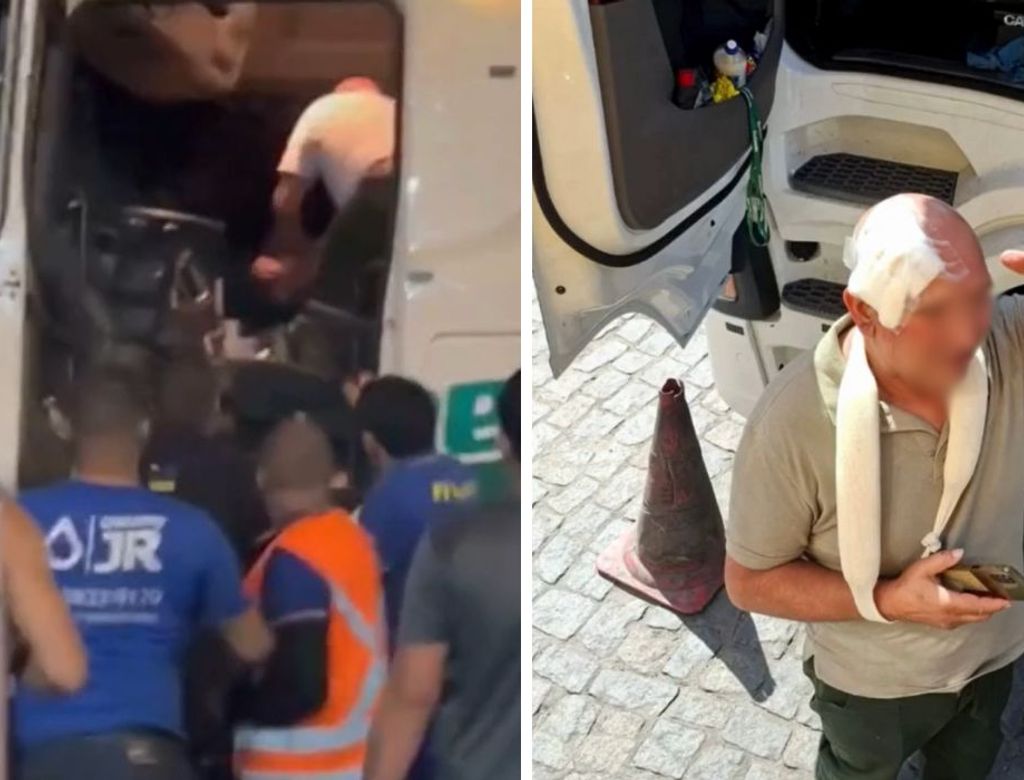 VÍDEO: Caminhoneiro é cercado por dez homens e agredido em posto de combustível